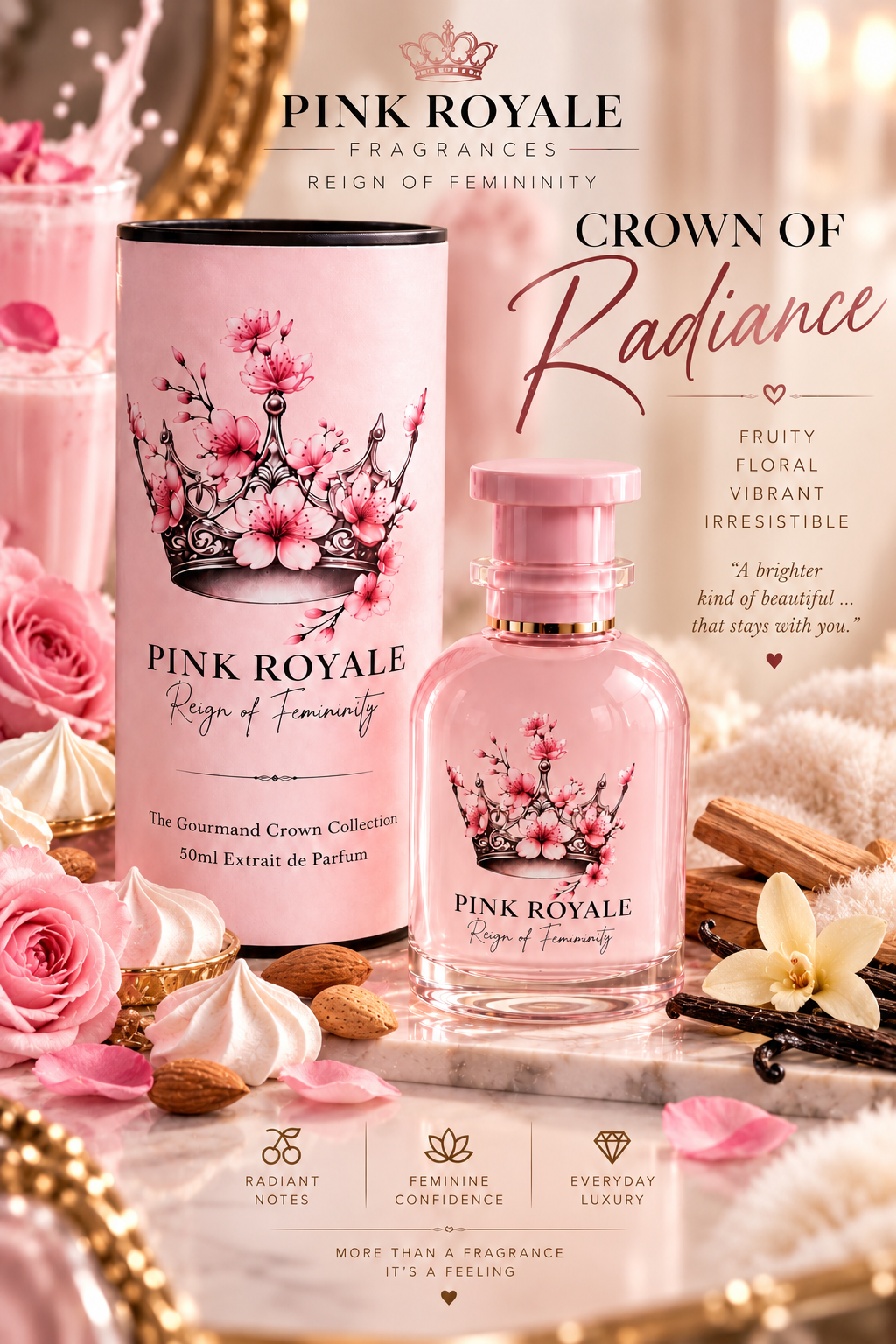 The Crown of Radiance perfume packaging